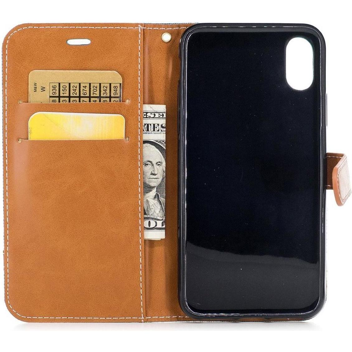 Thumbnail - König Design Hülle Handy Schutz für Apple iPhone XS Case Cover Tasche Wallet Etui Handyhülle (Apple iPhone XS), Smartpho...