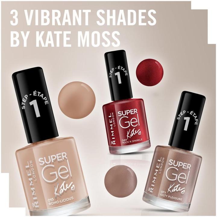 Image du produit Rimmel London Super Gel By Kate STEP1 (044 Guilty Pleasure, Vernis à ongles effet gel)