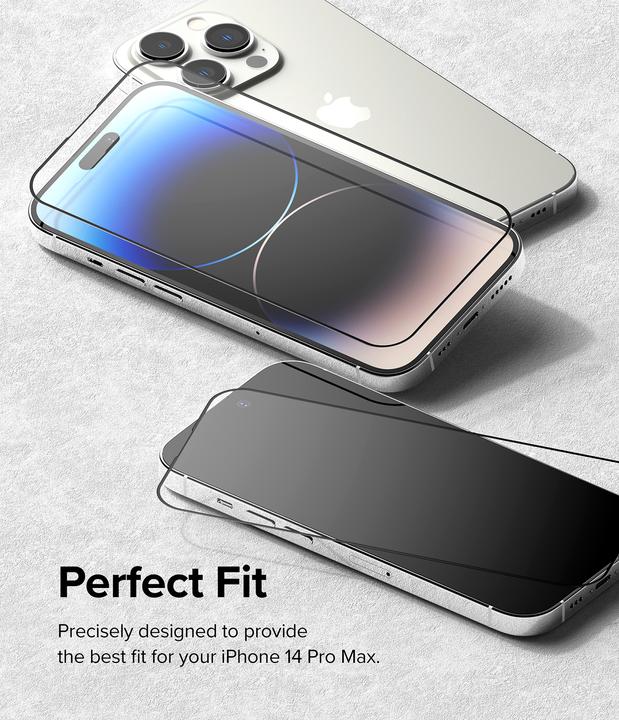 Actual product image Ringke Screen Protector for iPhone 14 Pro Max SCREEN PROTECTOR TEMPERED GLASS w installation Jig (Apple iPhone 14 Pro Max)