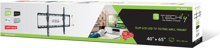 Immagine prodotto Techly Supporto da parete per TV LCD LED 40"-65", nero (Muro, 65", 50 kg)
