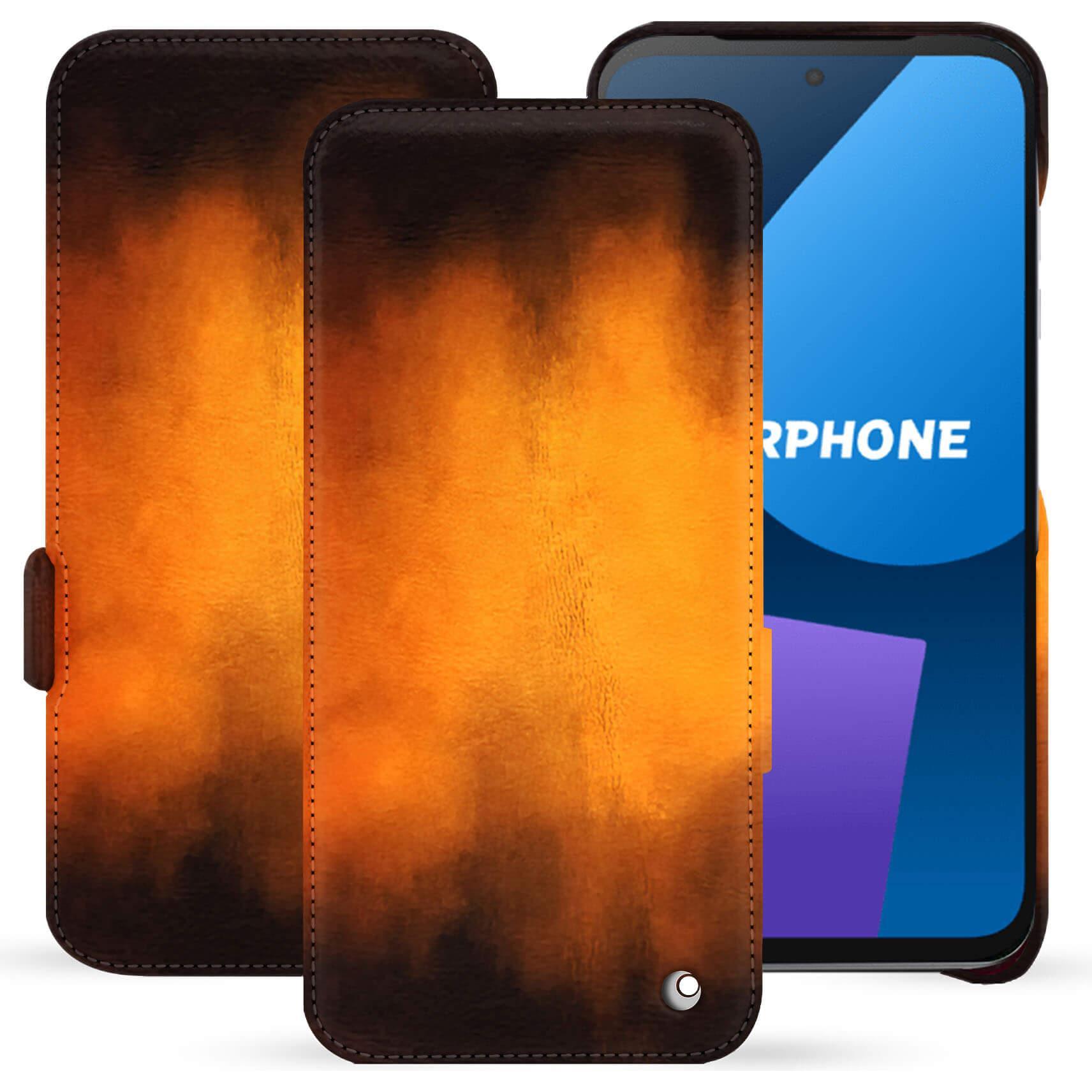 Noreve Lederschutzhülle horizontal (OnePlus 5), Smartphone Hülle, Violett