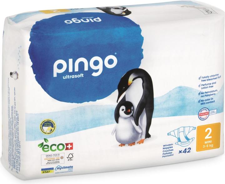 Produktbild Pingo Ökowindeln (Gr. 2, Monatsbox, 252 Stk.)