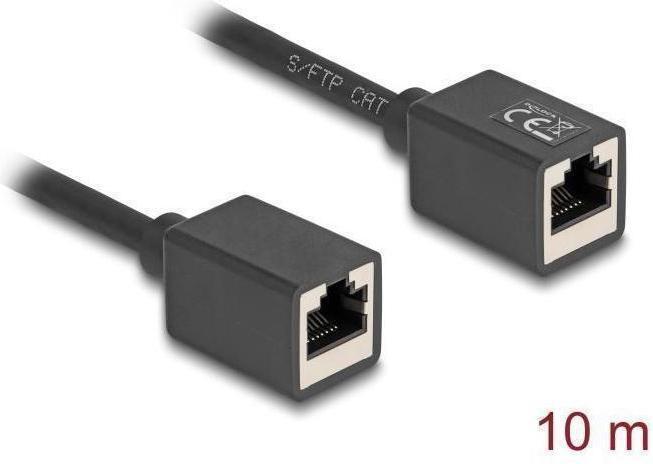 Actual product image Delock Network extension cable RJ45 coupling socket to R (S/FTP, CAT6a, 10 m)