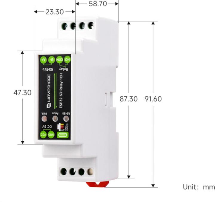 Actual product image WaveShare ESP32-S3 1-Kanal Relais