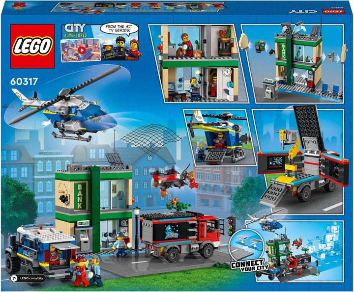 Immagine prodotto LEGO Rapina in banca con inseguimento in auto (60317, LEGO City)