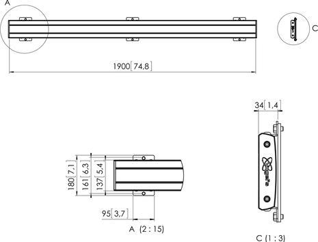 Produktbild Vogels Professional Connect-it PFB 3419 - Montagekomponente (Schnittstellenleiste) (Diverse)