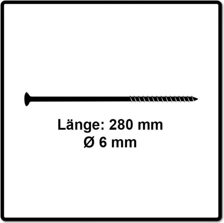 Immagine prodotto Fischer Fisc Power-Fast II 6.0x280 SK TG TX 50 670473 (50 Viti per pezzo)