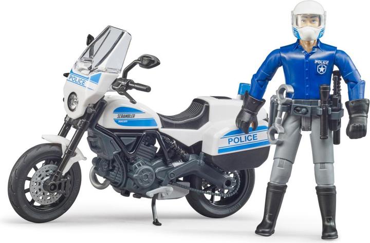 Actual product image Bruder 62731 bworld Scrambler Ducati police motorcycle
