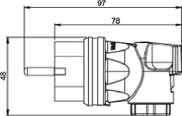 Produktbild PCE Stecker Winkelstecker Polyamid IP44 05811-s