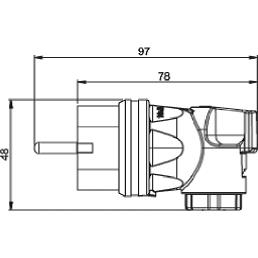 Thumbnail - PCE, Netzstecker + Netzkupplung, Stecker Winkelstecker Polyamid IP44 05811-s
