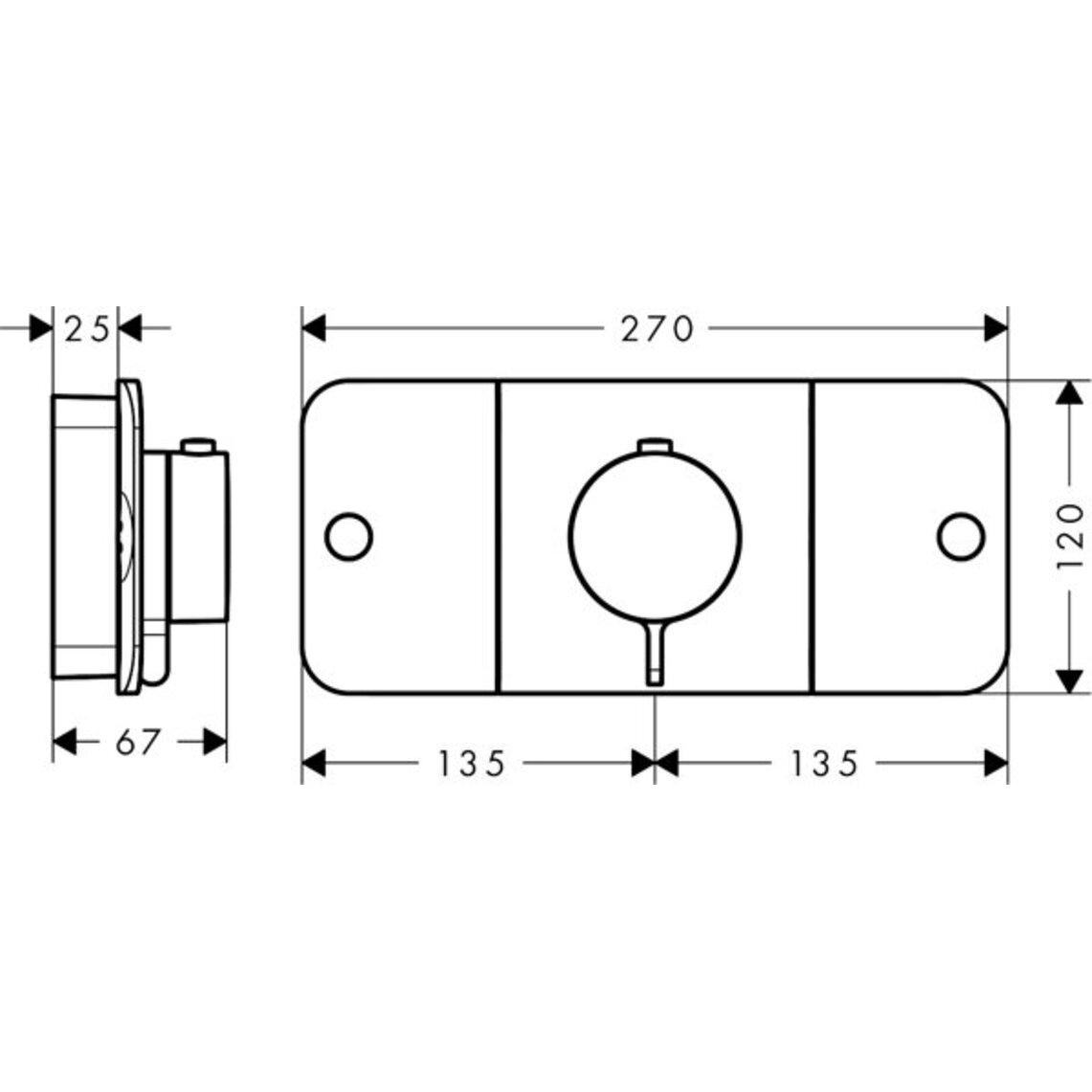 Thumbnail - hansgrohe, Badarmatur, Fertigmontageset AXOR ONE f UP-Thermostat 2 Verbr pol. gold optic
