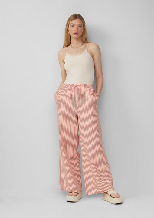 Produktbild S.Oliver Hose Baumwoll-Streifenhose mit weitem Bein | QS x Sarah & Tini (40)