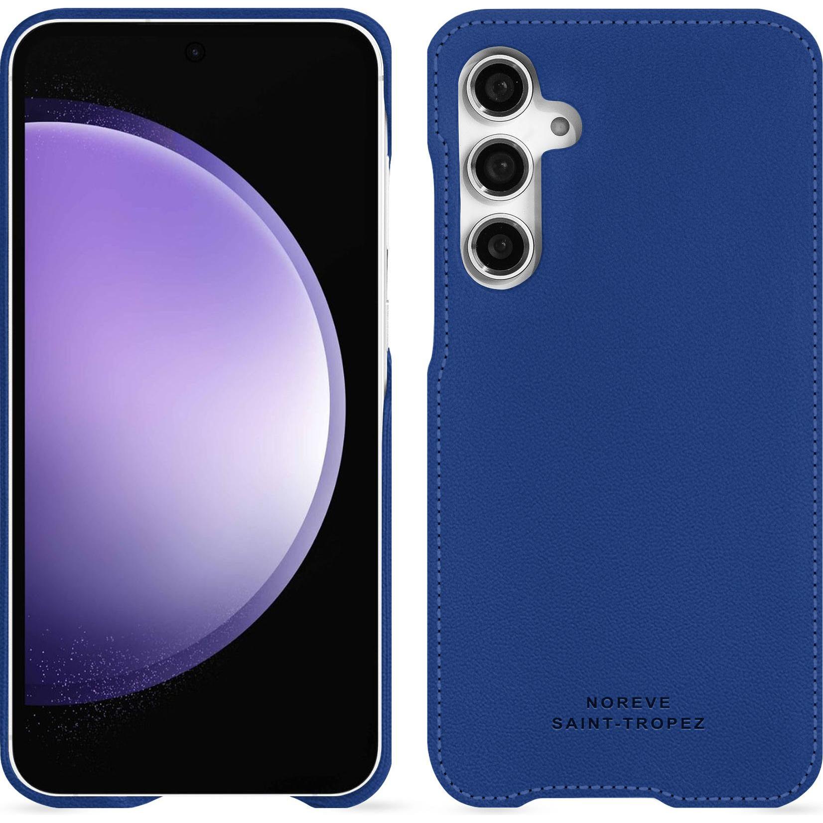 Noreve Lederschutzhülle (Samsung Galaxy S23 FE), Smartphone Hülle, Blau