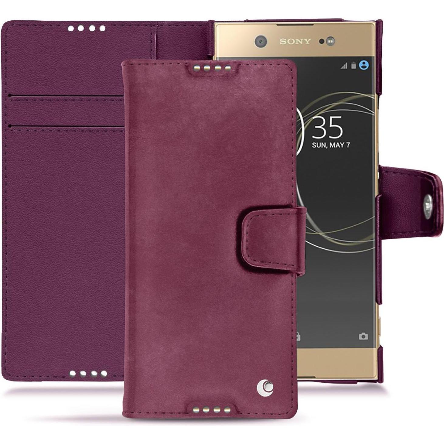 Thumbnail - Noreve Lederschutzhülle Wallet (Sony Xperia XA1 Ultra), Smartphone Hülle, Violett