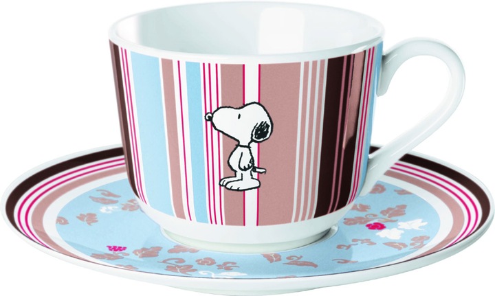 Produktbild United Labels Peanuts Cappuccino-Tassen mit Unterteller Umkarton Snoopy Fl