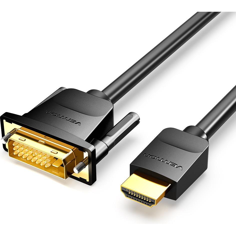 Vention HDMI to DVI Cable 5m ABFBJ (Black) (5 m, HDMI), Video Kabel
