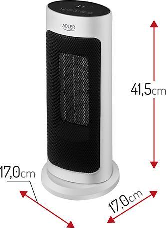 Actual product image Adler AD 7738 Ceramic LED fan heater with remote control + timer (2000 W)