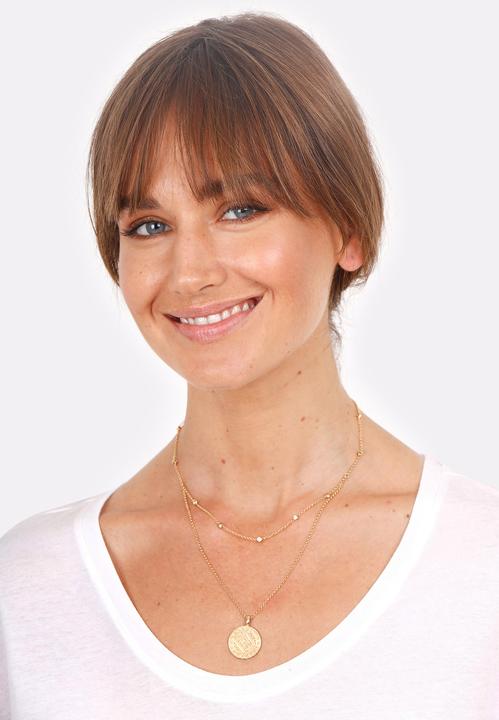 Produktbild Elli 2-lagige Kette Münz-Anhänger Kristallen (Sterling Silber, 40 cm)