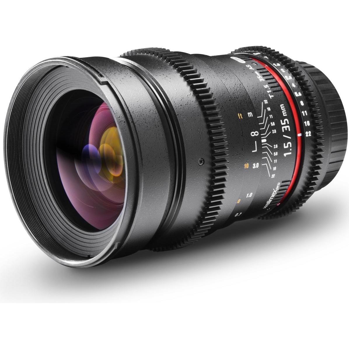 Walimex pro Pro DSLR Video Objektiv 35mm, f/1.5, Nikon (Nikon F, Vollformat), Objektiv, Schwarz