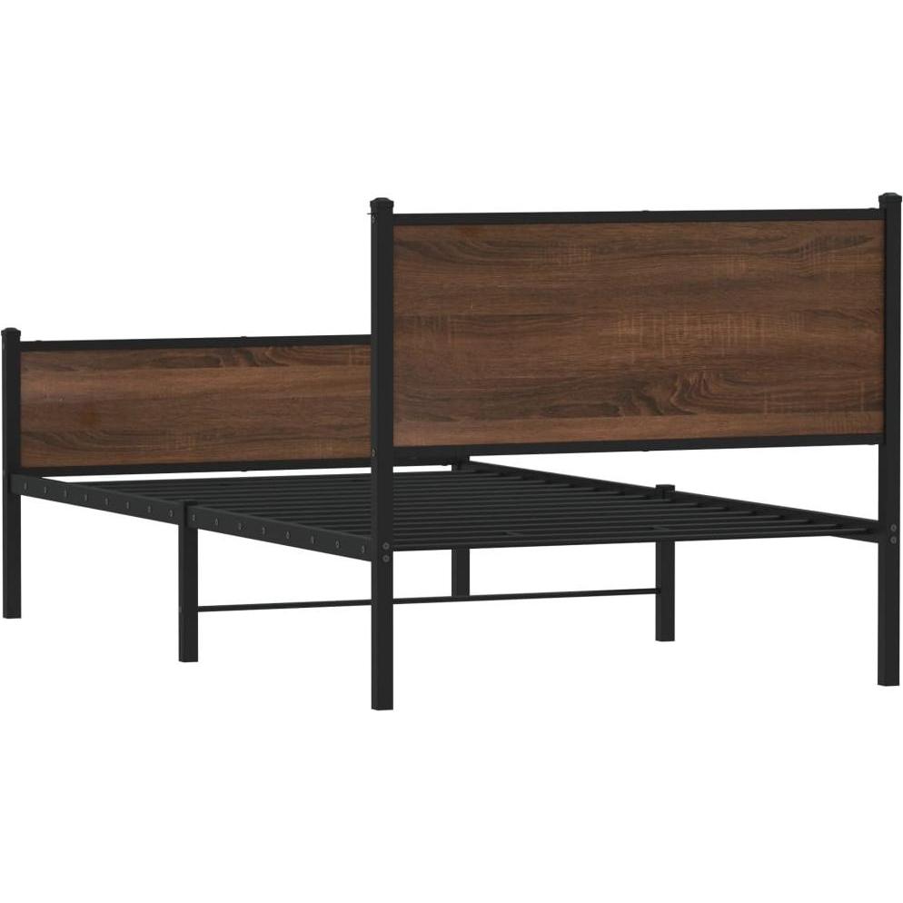 VidaXL, Bett, Bettgestell mit Kopf- und Fussteil (100 x 190 cm)