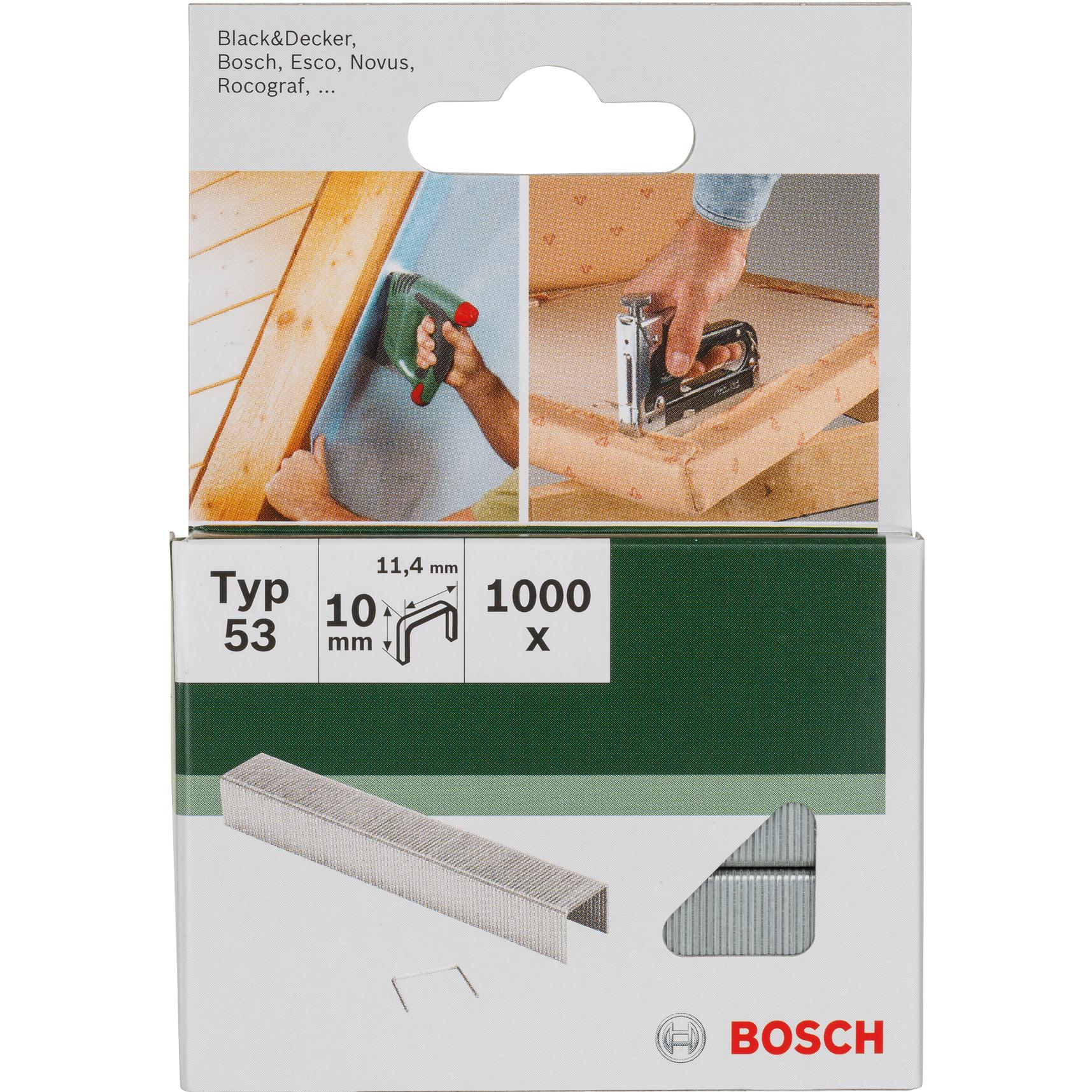 Bosch Zubehör, Tackerklammern + Tackernägel, Klammer Typ 53