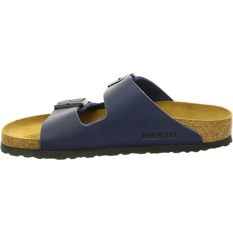 Thumbnail - Birkenstock, Unisex, Hausschuhe, Arizona Birko-Flor Schmal, Blau, (38)