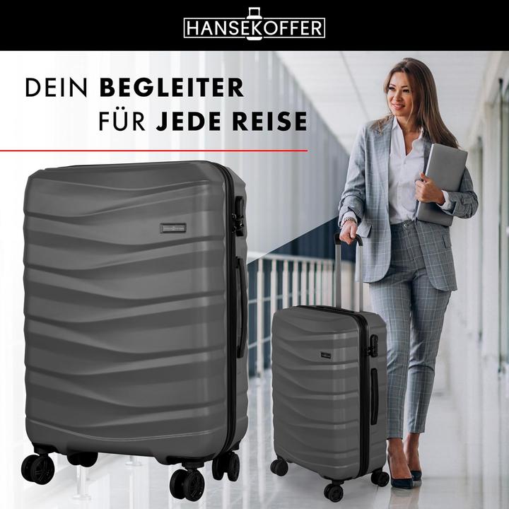 Actual product image Hansekoffer Hartschalenkoffer mit Rollen und Zahlenschloss (70 l)