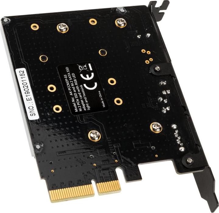 Produktbild Akasa AK-PCCM2P-03 - PCIe - M.2 - Schwarz - 32 Gbit/s - 0 - 55 °C