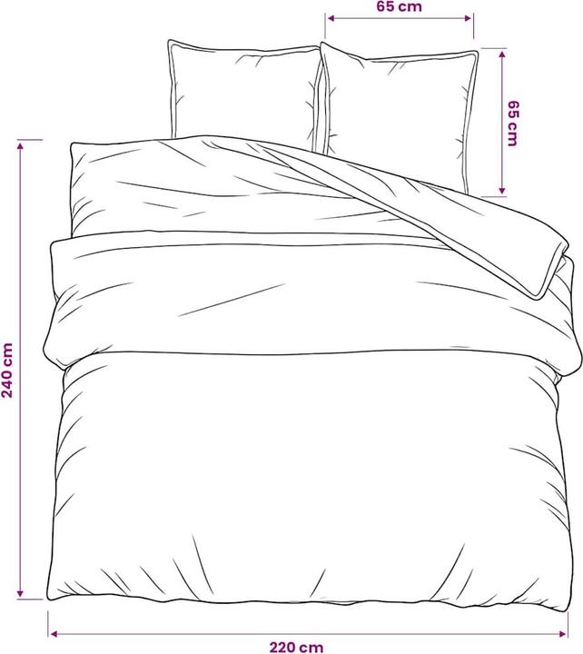 Produktbild vidaXL Bettwäsche Set (Duvetbezug, 220 x 240 cm)