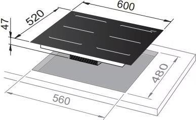 Produktbild De'Longhi De?Longhi SLI 604 Kochfeld Schwarz Einbau-Induktionskochfeld 60 cm 4 Herd(e) (60 cm, Induktionskochfeld)