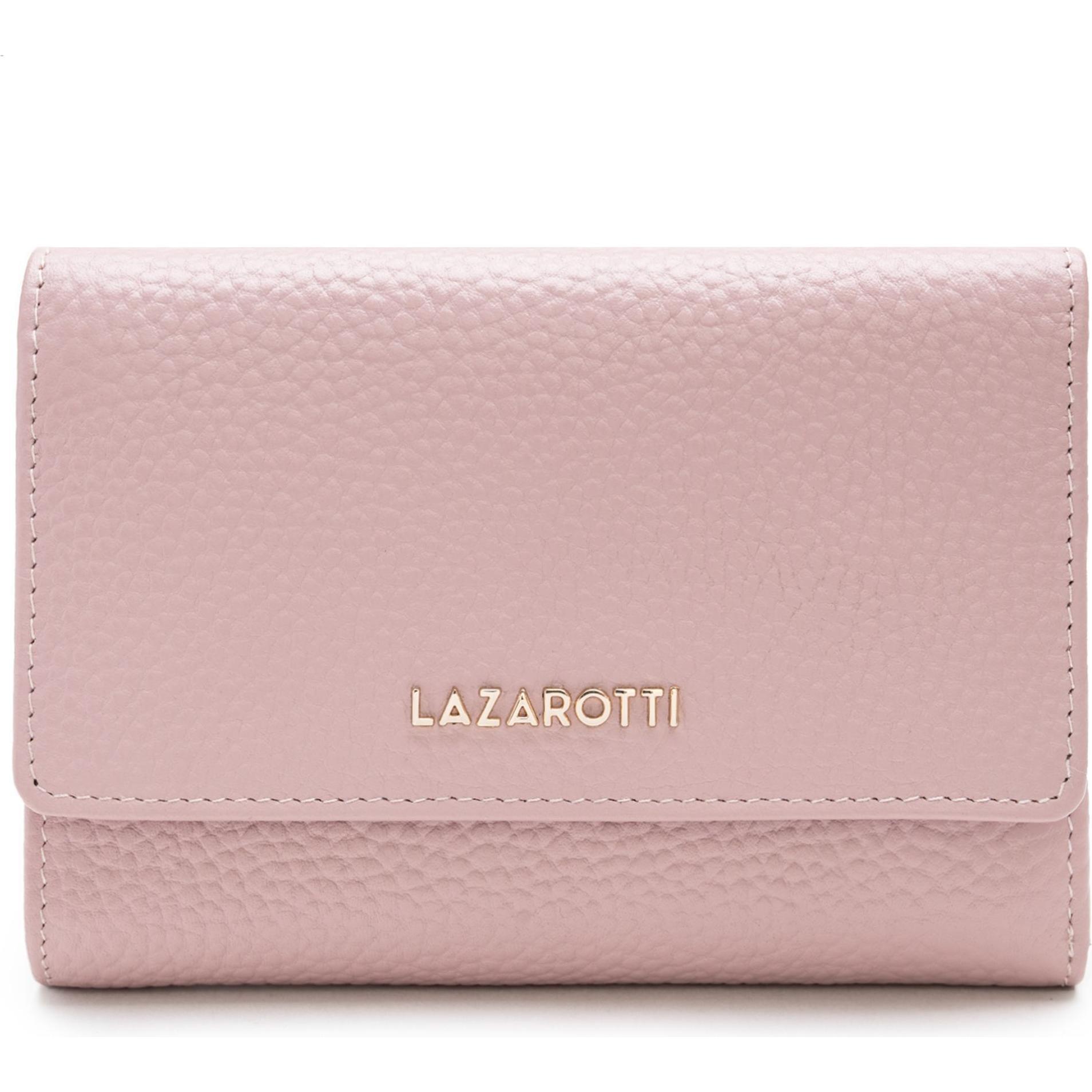 Lazarotti, Damen, Portemonnaie, Bologna Leather Geldbörse Leder 14 cm, Rosa