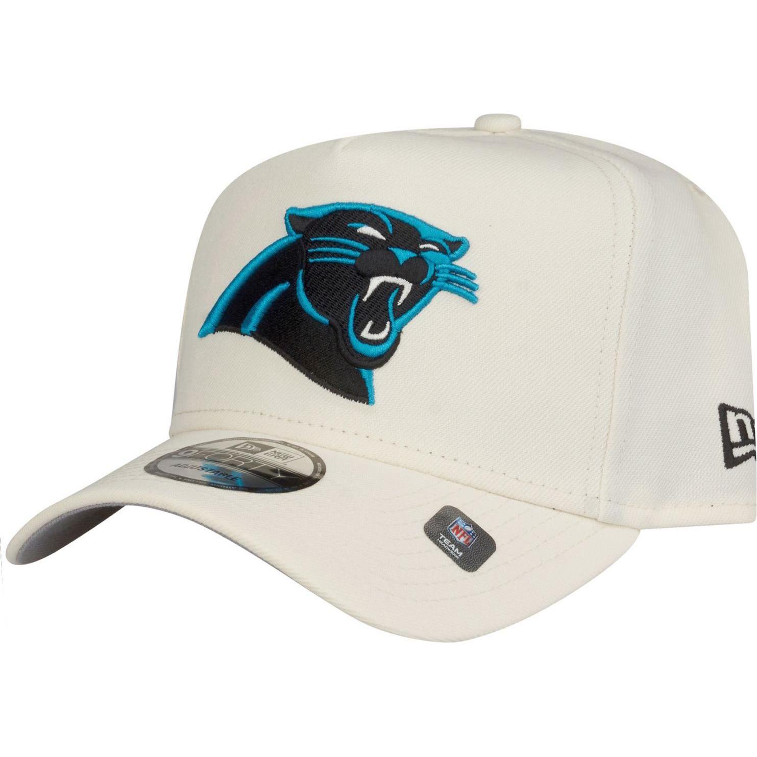 New Era, Herren, Cap, 9Forty A-Frame Cap - Carolina Panthers chrome white, Beige, (One Size)