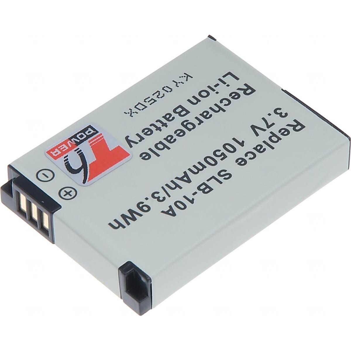 T6 Power Batteria Samsung SLB-10A, BN-VH105 (Batteria della fotocamera), Alimentatore fotocamera, Nero