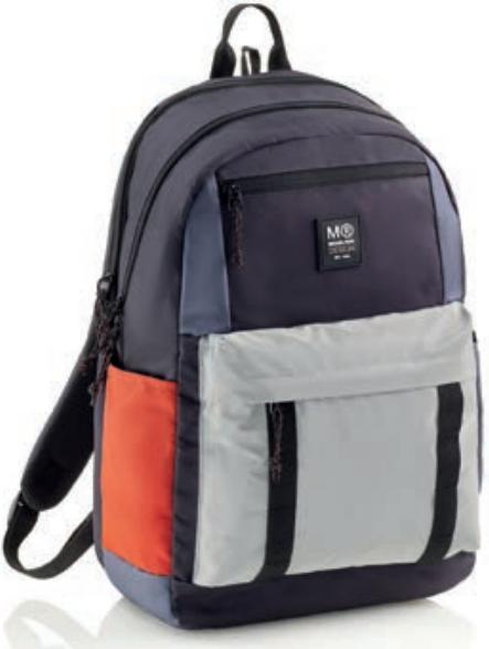Actual product image Miquelrius Rucksack Triple Amsterdam Recy 28l 3 Fächern blau (28 l)