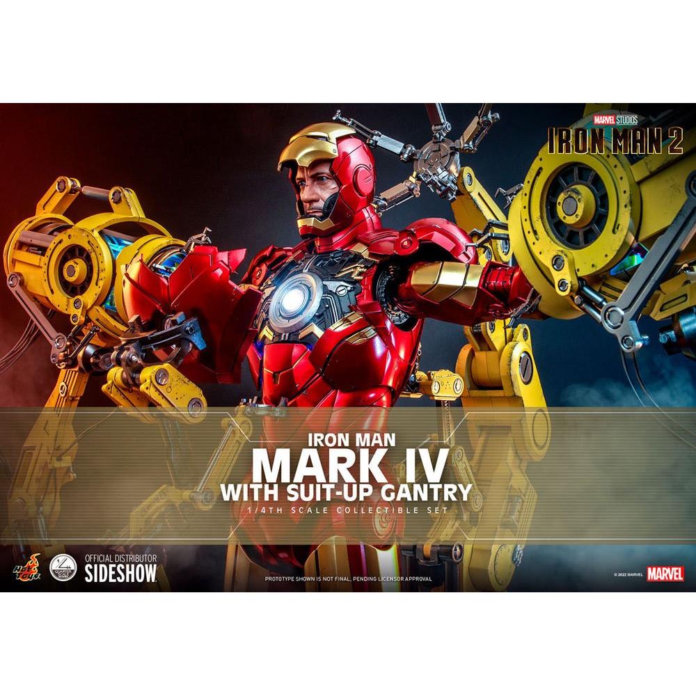 Thumbnail - Hot Toys Iron Man 2 figurine 1/4 Iron Man Mark IV with Suit-Up Gantry 49 cm