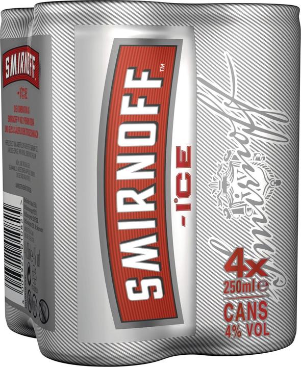 Actual product image Smirnoff Vodka Ice 4 x 0.25 l (4 x 250 ml)