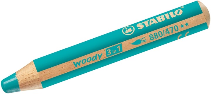 Actual product image STABILO woody 3 in 1 coloured pencil (Turquoise, 1 x)