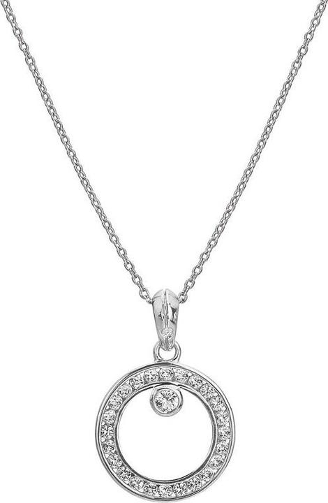 Hot Diamonds Orbit DP929 Silver Diamond Topaz Necklace (Chain. Pendant)