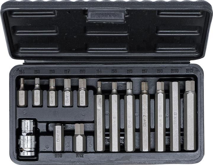 Produktbild BGS Bit-Satz Antrieb Aussensechskant 10 mm (3/8") Innensechskant 15-tlg. (10mm)