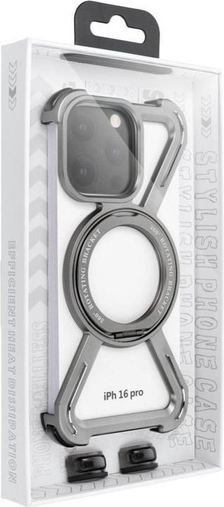 Actual product image OEM Back panel cover Case TITANIUM Escort for IPHONE 16 PRO silver (Apple iPhone 16 Pro)