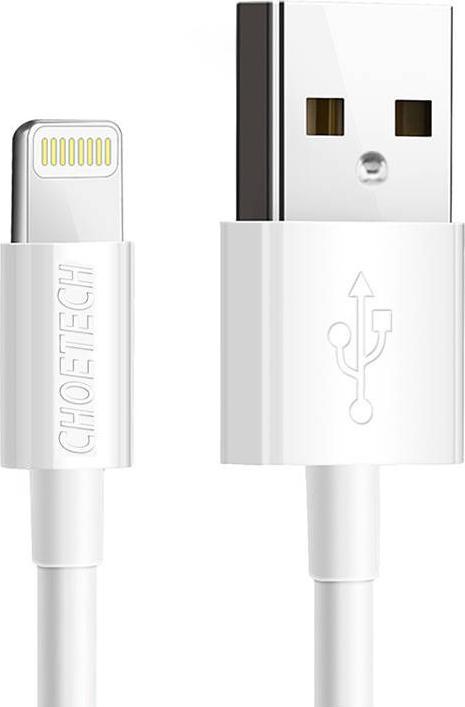 Actual product image Choetech MFI USB - lightning charging data cable 1.2 m white (IP0026 white) (1.20 m, USB 2.0, 20 W)