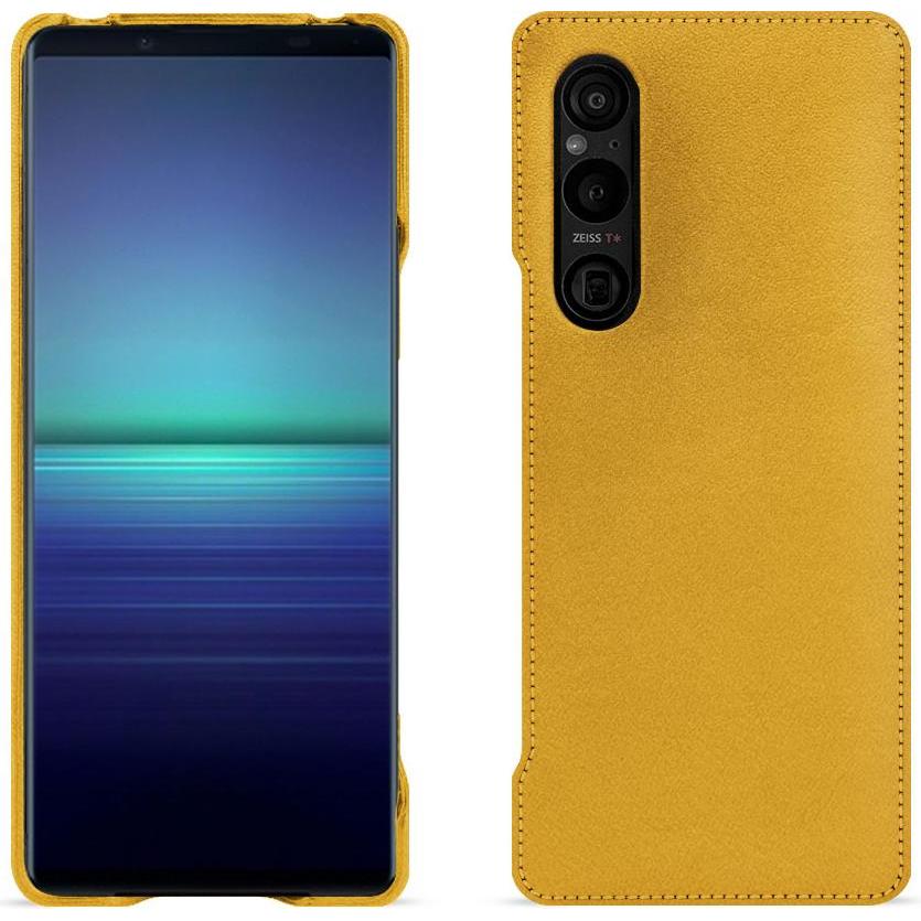 Noreve Lederschutzhülle (Sony Xperia 1 V), Smartphone Hülle, Orange