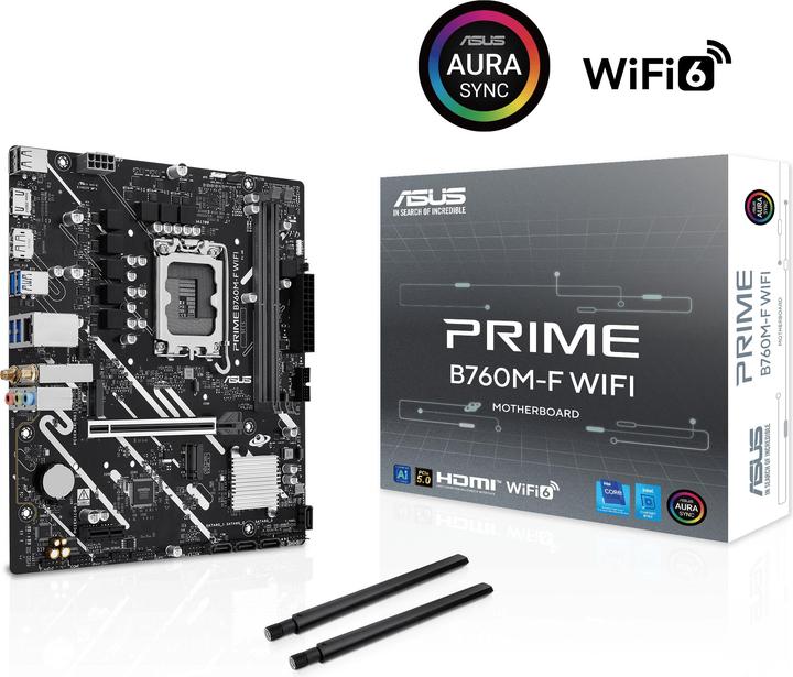 Produktbild ASUS MB PRIME B760M-F WIFI (LGA 1700, Intel B760, mATX)