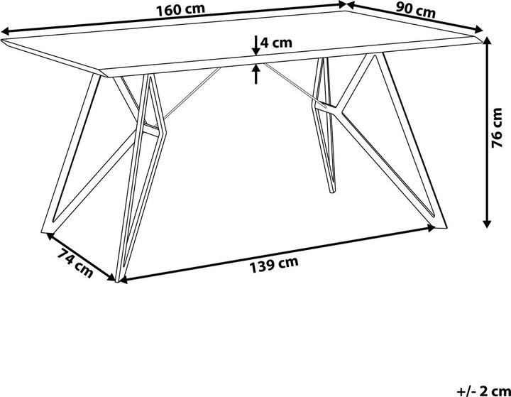Produktbild Beliani Buscot (160 x 90 x 76 cm)