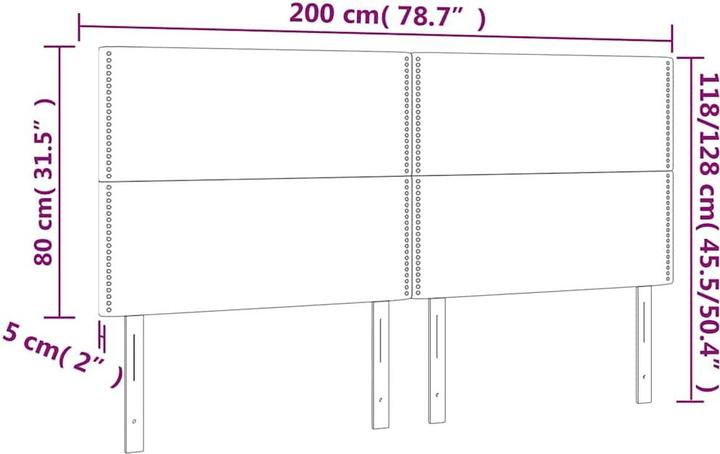 Immagine prodotto vidaXL Braylon (200 x 5 x 128 cm)