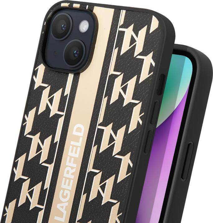 Image du produit Karl Lagerfeld KLHCP14SPGKLSKW iPhone 14 6.1 "étui rigide marron / marron à rayures Monogram (Apple iPhone 14)