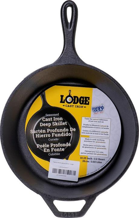Actual product image Lodge Patelnia żeliwna głęboka 26 cm (Casserole + Stewpot, Cast iron)