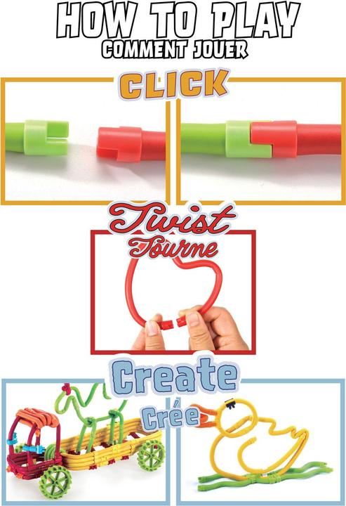 Image du produit Clics Bâtons de construction flexibles Spaghetteez 3D Art