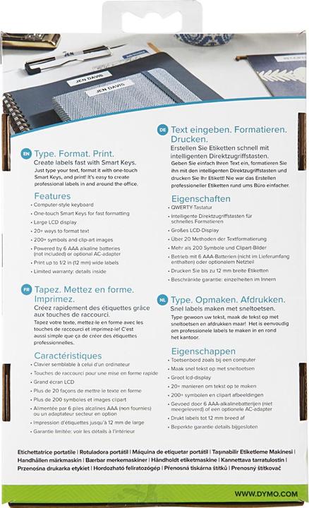 Immagine prodotto Dymo LabelManager 160 6/9/12 mm D1-Bänder QWY UK/HK/ANZ