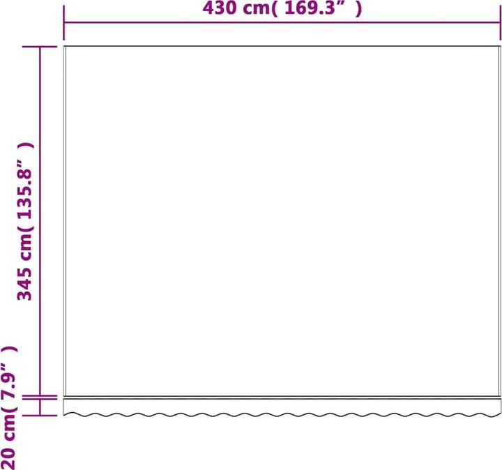 Produktbild vidaXL Markisenstoff (3 m)